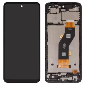 Дисплей для Tecno Spark 20C (BG7), чорний, з рамкою, High Copy, TXDI660QCEPX 53/ FPC6525/ FPC6615
