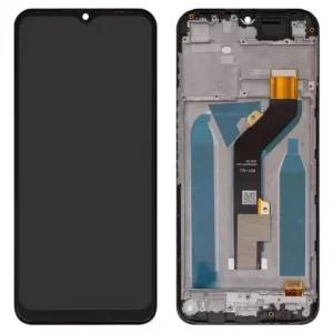 Дисплей для Tecno Spark 7 (KF6n), Spark 7 Go (KF6m), чорний, з рамкою, High Copy, FPC6504 09