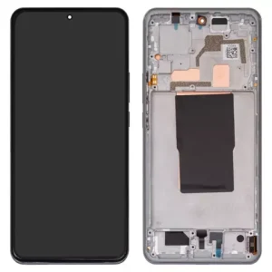 Дисплей для Xiaomi 12T, 12T Pro, сріблястий, з рамкою, High Copy, (OLED), 22081212UG, 22081212G, 22071212AG