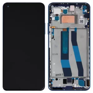 Display for Xiaomi Mi 11 Lite 5G NE, blue, with frame, Original (PRC)