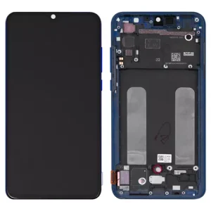 Дисплей для Xiaomi Mi 9 Lite, Mi CC9, синій, з рамкою, Оригінал (переклеєне скло), M1904F3BG
