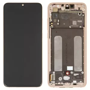 Дисплей для Xiaomi Mi 9 Lite, Mi CC9, золотистий, з рамкою, Оригінал (переклеєне скло), M1904F3BG