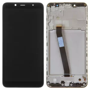 Дисплей для Xiaomi Redmi 7A, чорний, без логотипа, з рамкою, Оригінал (переклеєне скло), MZB7995IN, M1903C3EG, M1903C3EH, M1903C3EI