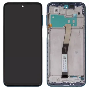 Display f&uuml;r Xiaomi Redmi Note 9 Pro, Redmi Note 9S, blau, mit breitem Rand, mit Rahmen, Copy, In Cell