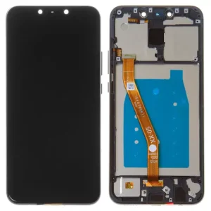 Дисплей для Huawei Mate 20 lite, чорний, з рамкою, Оригінал (переклеєне скло), SNE LX1