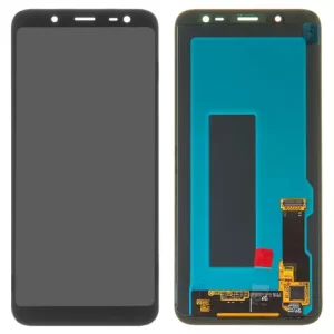 Дисплей для Samsung J600 Galaxy J6, чорний, без рамки, Оригінал (переклеєне скло)