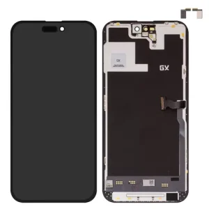 Дисплей для iPhone 14 Pro Max, чорний, з рамкою, High Copy, без мікросхеми, (OLED), GX OEM soft, 120Hz