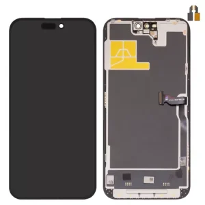 Дисплей для iPhone 14 Pro Max, чорний, з рамкою, High Copy, без помилки, (OLED), DD-OLED OEM soft, 120Hz,