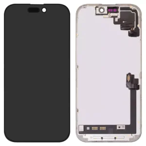 Дисплей для iPhone 17, чорний, з рамкою, Оригінал (переклеєне скло)