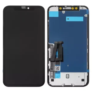 Дисплей для iPhone XR, чорний, з рамкою, Copy, з захисним екраном дисплея, (TFT), YOUDA