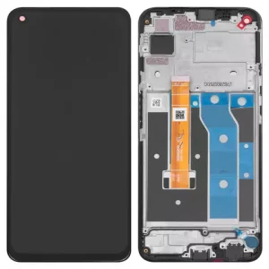 Дисплей для Realme 6, чорний, з рамкою, Original (PRC), RMX2001, DI0649JN00, 1540417621, #1540396362