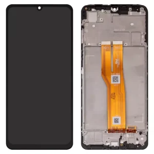 Дисплей для Samsung A075 Galaxy A07 4G, чорний, з рамкою, High Copy