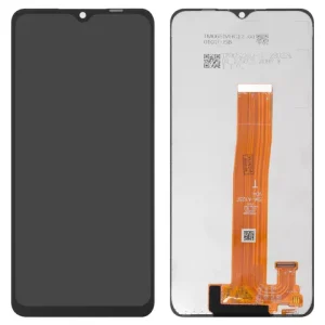 Дисплей для Samsung A125F Galaxy A12, чорний, без рамки, Оригінал (переклеєне скло), A125F V04