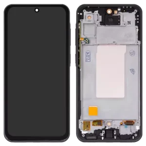 Дисплей для Samsung A366 Galaxy A36, чорний, з рамкою, Сopy, (TFT)