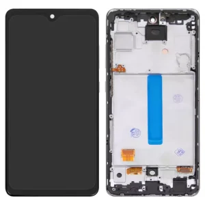 Дисплей для Samsung A525 Galaxy A52, A526 Galaxy A52 5G, чорний, з рамкою, High Copy, з широким обідком,