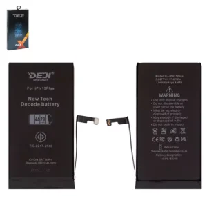 Акумулятор Deji для Apple iPhone 15 Plus, Li-ion, 3,867 B, 4620 мАг, збільшена ємність, без помилки, decode battery