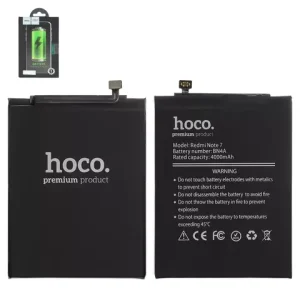 Акумулятор Hoco BN4A для Xiaomi Redmi Note 7, Redmi Note 7 Pro, Li-Polymer, 3,85 B, 4000 мАг, M1901F7G,