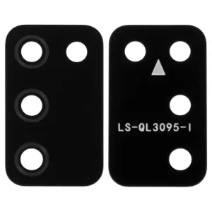 Скло камери для Samsung A025F/DS Galaxy A02s, чорне, без рамки