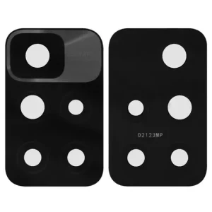 Скло камери для Xiaomi Redmi 10 (2021), Redmi 10 (2022), чорне, 21061119AG, 21061119DG