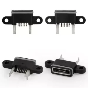 Конектор зарядки для Xiaomi Mi 4, 6 pin, чорний, micro-USB тип-B