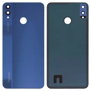 Задня панель корпуса для Huawei Honor 8X, синя, із склом камери