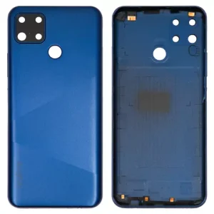 Задня панель корпуса для Realme C12, синя, із склом камери