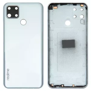 Задня панель корпуса для Realme C12, сіра, із склом камери