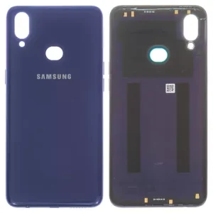 Задня панель корпуса для Samsung A107F/DS Galaxy A10s, синя, з боковою кнопкою
