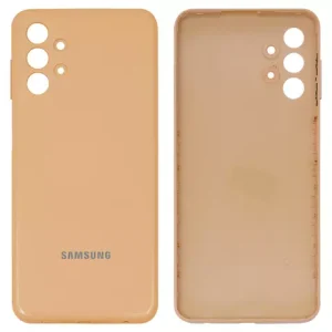 Задня панель корпуса для Samsung A135 Galaxy A13, персикова, з боковою кнопкою