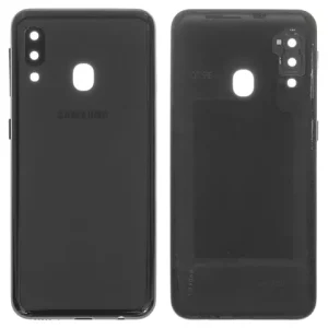 Задня панель корпуса для Samsung A202F/DS Galaxy A20e, чорна