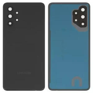 Задня панель корпуса для Samsung A325 Galaxy A32, чорна, із склом камери
