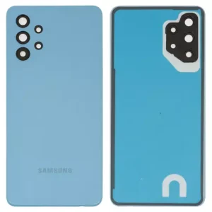 Задня панель корпуса для Samsung A325 Galaxy A32, синя, із склом камери