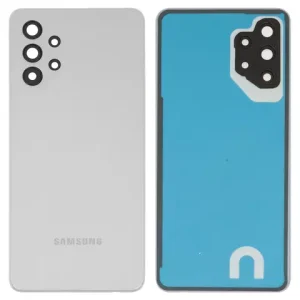 Задня панель корпуса для Samsung A325 Galaxy A32, біла, із склом камери