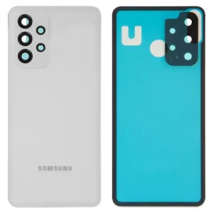Задня панель корпуса для Samsung A326 Galaxy A32 5G, біла, із склом камери