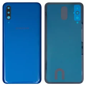 Задня панель корпуса для Samsung A505F/DS Galaxy A50, синя, із склом камери