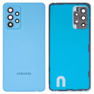 Задня панель корпуса для Samsung A526 Galaxy A52 5G, синя, із склом камери
