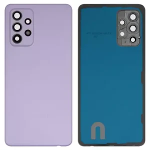 Задня панель корпуса для Samsung A528 Galaxy A52s 5G, фіолетова, із склом камери