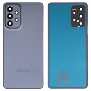 Задня панель корпуса для Samsung A736 Galaxy A73 5G, сіра, із склом камери