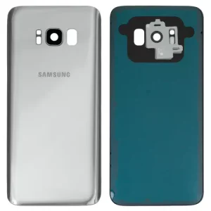 Задня панель корпуса для Samsung G950F Galaxy S8, G950FD Galaxy S8, срібляста, повна, із склом камери, Original (PRC),