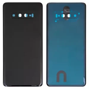 Задня панель корпуса для Samsung G975 Galaxy S10 Plus, чорна, із склом камери