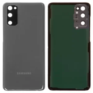 Задня панель корпуса для Samsung G980 Galaxy S20, сіра, із склом камери, cosmic grey