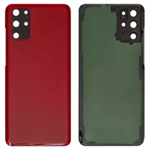 Задня панель корпуса для Samsung G985 Galaxy S20 Plus, G986 Galaxy S20 Plus 5G, червона, із склом камери,