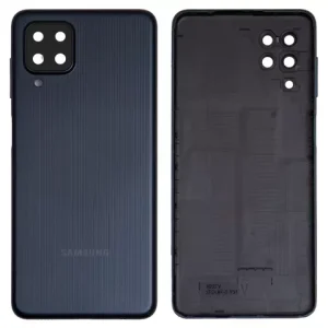 Задня панель корпуса для Samsung M225 Galaxy M22, чорна, із склом камери