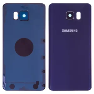 Задня панель корпуса для Samsung N9200 Galaxy Note 5, синя, із склом камери
