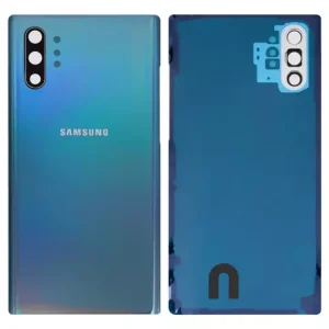 Задня панель корпуса для Samsung N975F Galaxy Note 10 Plus; Samsung, срібляста, із склом камери, aura glow