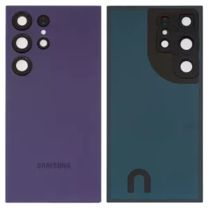 Задня панель корпуса для Samsung S928 Galaxy S24 Ultra, фіолетова, із склом камери, titanium viole
