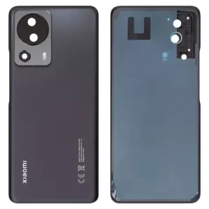 Задня панель корпуса для Xiaomi 13 Lite, чорна, із склом камери