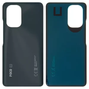 Задня панель корпуса для Xiaomi Poco F3, чорна, Лого Poco, arctic night black