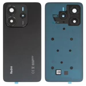 Задня панель корпуса для Xiaomi Redmi Note 14 4G, чорна, із склом камери, global version, midnight black