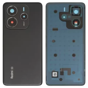 Задня панель корпуса для Xiaomi Redmi Note 14 5G, чорна, із склом камери, midnight black